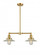 Halophane - 2 Light - 21 inch - Satin Gold - Stem Hung - Adjustable Island Light (3442|209-SG-G2-LED)