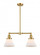 Cone - 2 Light - 21 inch - Satin Gold - Stem Hung - Adjustable Island Light (3442|209-SG-G41)