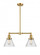 Cone - 2 Light - 21 inch - Satin Gold - Stem Hung - Adjustable Island Light (3442|209-SG-G44)