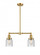 Bell - 2 Light - 21 inch - Satin Gold - Stem Hung - Island Light (3442|209-SG-G54-LED)