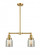 Bell - 2 Light - 21 inch - Satin Gold - Stem Hung - Adjustable Island Light (3442|209-SG-G58)