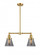 Cone - 2 Light - 21 inch - Satin Gold - Stem Hung - Adjustable Island Light (3442|209-SG-G63)