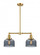 Bell - 2 Light - 21 inch - Satin Gold - Stem Hung - Adjustable Island Light (3442|209-SG-G73)