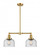 Bell - 2 Light - 21 inch - Satin Gold - Stem Hung - Adjustable Island Light (3442|209-SG-G74)