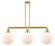 Beacon - 3 Light - 42 inch - Satin Gold - Stem Hung - Adjustable Island Light (3442|213-SG-G201-10)