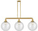 Beacon - 3 Light - 44 inch - Satin Gold - Stem Hung - Adjustable Island Light (3442|213-SG-G204-12)