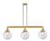 Beacon - 3 Light - 41 inch - Satin Gold - Stem Hung - Adjustable Island Light (3442|213-SG-G204-8-LED)