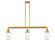 Dover - 3 Light - 37 inch - Satin Gold - Stem Hung - Adjustable Island Light (3442|213-SG-G312-LED)