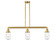Dover - 3 Light - 37 inch - Satin Gold - Stem Hung - Adjustable Island Light (3442|213-SG-G314-LED)