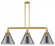 Cone - 3 Light - 44 inch - Satin Gold - Stem Hung - Adjustable Island Light (3442|213-SG-G43-L-LED)