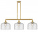 Bell - 3 Light - 42 inch - Satin Gold - Stem Hung - Adjustable Island Light (3442|213-SG-G74-L-LED)