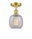 Belfast - 1 Light - 6 inch - Satin Gold - Semi-Flush Mount (3442|516-1C-SG-G105)