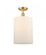 Cobbleskill - 1 Light - 9 inch - Satin Gold - Semi-Flush Mount (3442|516-1C-SG-G111-L)