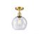 Athens - 1 Light - 8 inch - Satin Gold - Semi-Flush Mount (3442|516-1C-SG-G124-LED)