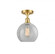 Athens - 1 Light - 8 inch - Satin Gold - Semi-Flush Mount (3442|516-1C-SG-G125-LED)