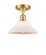 Orwell - 1 Light - 8 inch - Satin Gold - Semi-Flush Mount (3442|516-1C-SG-G131-LED)