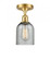 Caledonia - 1 Light - 5 inch - Satin Gold - Semi-Flush Mount (3442|516-1C-SG-G257-LED)
