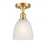Castile - 1 Light - 6 inch - Satin Gold - Semi-Flush Mount (3442|516-1C-SG-G381-LED)