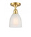 Brookfield - 1 Light - 6 inch - Satin Gold - Semi-Flush Mount (3442|516-1C-SG-G441)