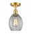 Eaton - 1 Light - 6 inch - Satin Gold - Semi-Flush Mount (3442|516-1C-SG-G82)