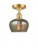Fenton - 1 Light - 7 inch - Satin Gold - Semi-Flush Mount (3442|516-1C-SG-G96-LED)