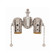 Medium Base Solid Brass Cluster Body; Polished Nickel Finish; 1/8 IP Nipple And Locknut Top; 1/4 IP (27|80/1524)