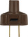 Attachment Plug With Terminal Screws; Brown Finish; Non Polarized; 18/2-SVT Round Wire; 15A; 125V (27|90/1114)