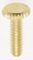 Steel Knurled Head Thumb Screw; 6/32; 1/2'' Length; Brass Plated Finish (27|90/1154)