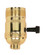On-Off Turn Knob Socket With Removable Knob; 1/8 IPS; Aluminum; Brite Gilt Finish; 250W; 250V; Uno (27|90/1411)