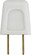 Quick Connect Plug; White Finish; Polarized; 18/2-SPT-1; 6A; 125V (27|90/1520)