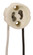 Round Halogen Socket GU10 w/Mounting Holes (27|90/1552)