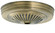Ribbed Canopy; Canopy Only; Antique Brass Finish; 5'' Diameter; 7/16'' Center Hole; 2 -8/32 (27|90/1675)