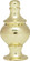 Modern Finial; 1-1/2'' Height; 1/4-27; Polished Brass Finish (27|90/1714)