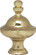 Pyramid Finial; 1-1/2'' Height; 1/4-27; Polished Brass Finish (27|90/1720)