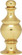 Finial; 1-1/2'' Height; 1/4-27; Polished Brass Finish (27|90/1732)