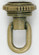 1/4 IP Matching Screw Collar Loop With Ring; 25lbs Max; Antique Brass Finish (27|90/336)