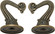 Die Cast Swag Hook Kit; Antique Brass Finish; Kit Contains 2 Hooks With Hardware; 10lbs Max (27|90/451)