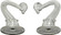 Die Cast Swag Hook Kit; Chrome Finish; Kit Contains 2 Hooks With Hardware; 10lbs Max (27|90/456)
