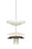 4'' Neckless Ball Holder Kit; White Finish; For 3-7/8'' Diameter Glass; 8 Foot 18/3 SVT; (27|90/615)