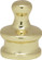 Small Pyramid Knob; 3/4'' Height; 1/8 IP; Polished Brass Finish (27|90/959)