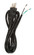 8 Foot 18/3 SJT 105C Heavy Duty Cord Set; Black Finish; 50 Carton; 3 Prong Molded Plug; Stripped And (27|90/2209)