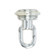 3/8 IP Screw Collar Loop With Ring; 25lbs Max; Chrome Finish (27|90/2351)