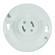 4 Terminal Keyless White Phenolic GU24 Ceiling Receptacle; Screw Terminals; 4-1/2'' Diameter; (27|90/2467)