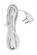 10 Foot 18/3 SPT-2 105C Flat Plug Cord Set; White Finish; No Hank; 100 Carton; Molded Plug; Tinned (27|90/2459)