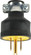 Black 3 Prong Rubber Plug With Metal Grip; Ground 18/3-SVT Round Wire; 15A-125V (27|80/1688)