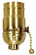 On-Off Pull Chain Socket; 1/8 IPS; 3 Piece Stamped Solid Brass; Polished Brass Finish; 660W; 250V (27|80/1026)