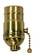 On-Off Pull Chain Socket; 1/8 IPS; 3 Piece Stamped Solid Brass; Satin Brass Finish; 660W; 250V (27|80/1739)