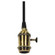 Medium base lampholder; 4pc. Solid brass; prewired; On/Off; Uno ring; 10ft. 18/2 SVT Black Cord; (27|80/2297)