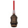 Medium base lampholder; 4pc. Solid brass; prewired; Uno ring; 10ft. 18/2 SVT Red Cord; Dark antique (27|80/2378)