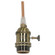 Medium base lampholder; 4pc. Solid brass; prewired; On/Off; Uno ring; 10ft. 18/2 SVT Gold Cord; (27|80/2436)
